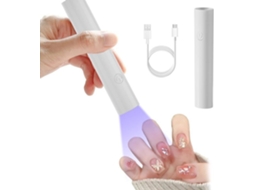 Lâmpada Uv Para Gel, Mini Lâmpada Uv Led Sem Fio De 3w, Lâmpada Uv Usb De Secagem Ultrarrápida Para Unhas, Branca