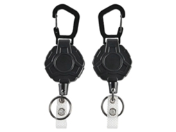 Conjunto De 2 Chaveiros Anti-perda Para Atividades Ao Ar Livre, Com Fivela Retrátil Elástica, Ideais Para Camping E Escalada.