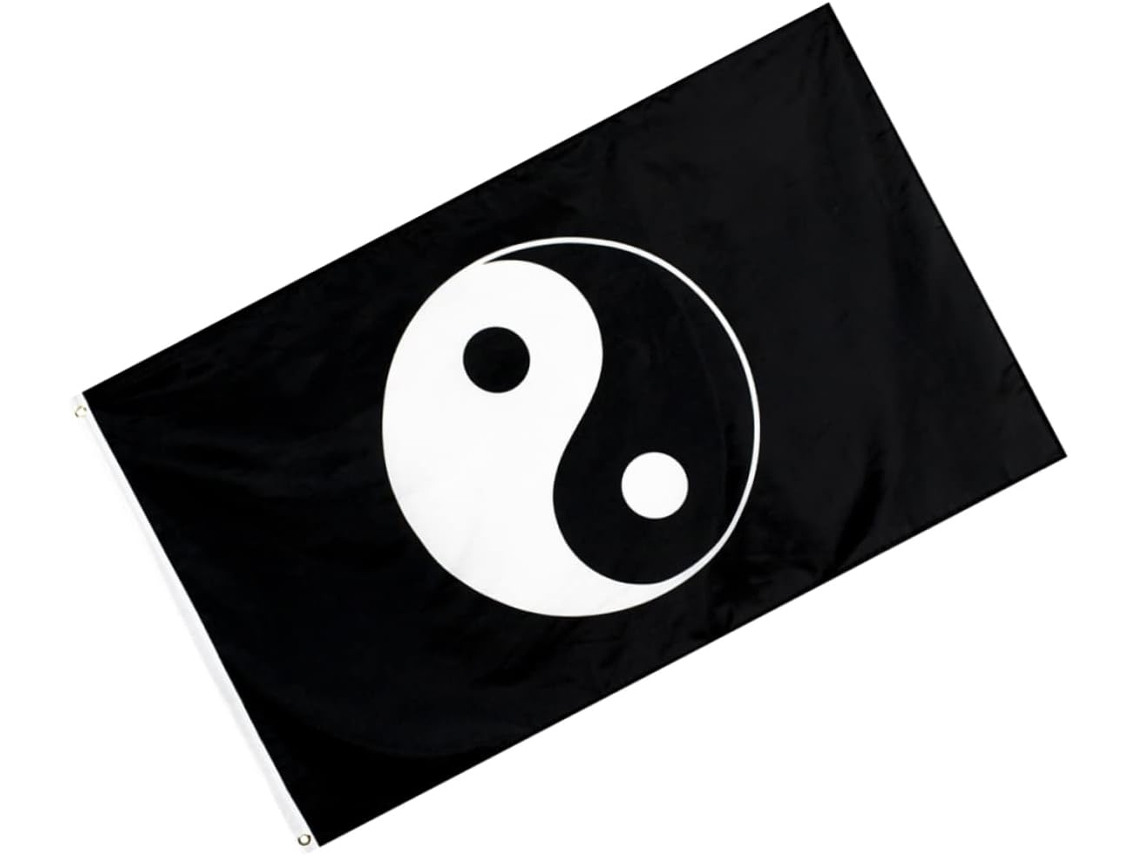 Bandeira Religiosa Yin Yang Para Pendurar, Decoração De Jardim, Design Preto, Para Decoração De Casa Gokoco