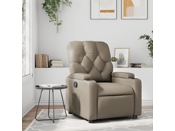 Vidaxl Poltrona Reclinável Couro Artificial Cor Cappuccino