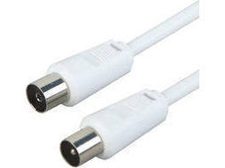 Cabo de Antena SCHWAIGER (Coaxial - 3 m - Branco)