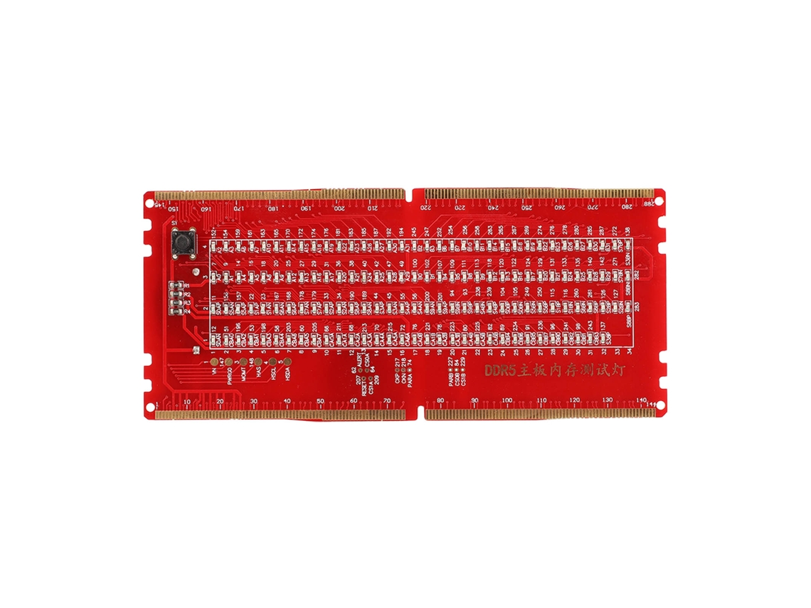 Testador De Slot De Memória Ram Ddr5 Com Luzes Led Portátil Para Placa Mãe De Pc Vermelho