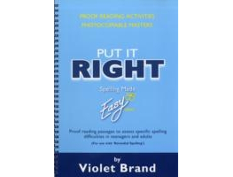 Livro put it right de violet brand (inglês)