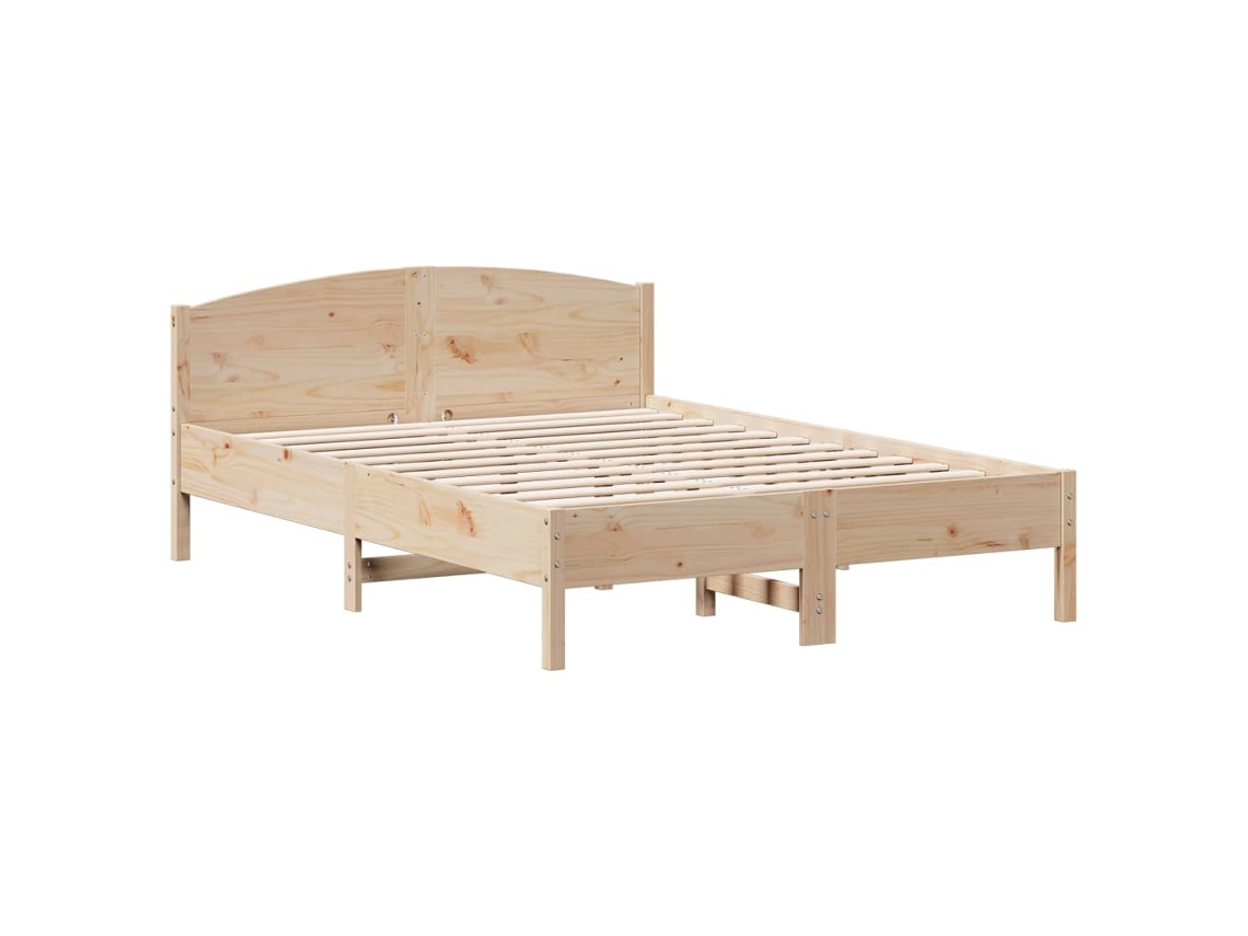 Cama Sem Colchão 140x200 Cm Madeira de Pinho Maciça MAISON EXCLUSIVE