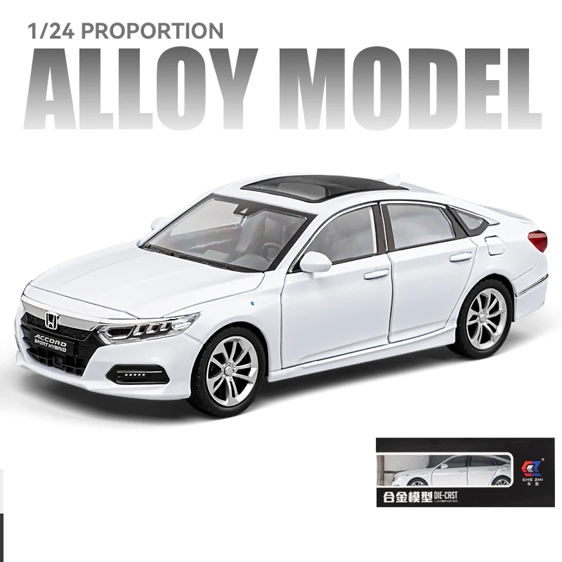 (branco) Miniatura Honda Accord EM Escala 1:24