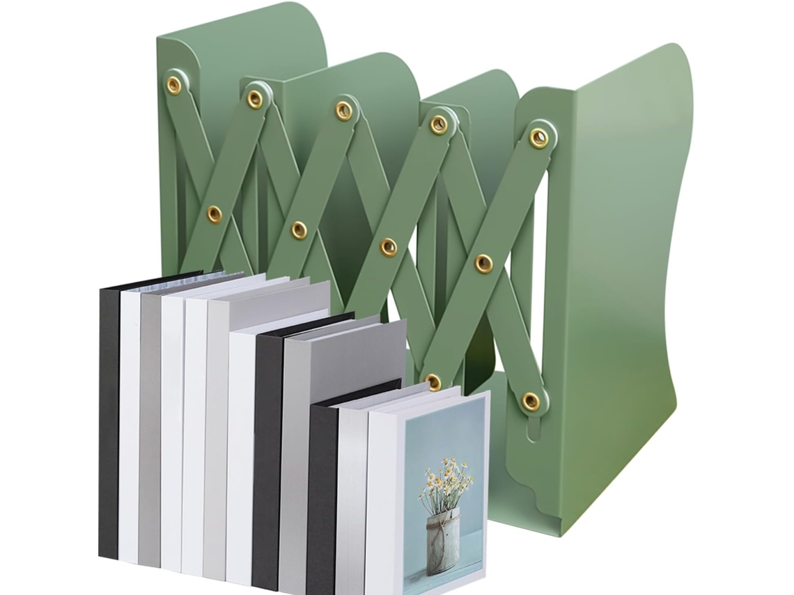 Lurelia Suporte Livros Ajustável Em Aço Inoxidável 3 Compartimentos Para Escritório E Casa