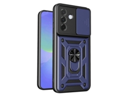 Capa Para Samsung Galaxy A27 5g - Case Rígido Anti Choque Película De Tela - Azul Escuro