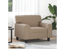 Vidaxl Poltrona 60 Cm Couro Artificial Cappuccino