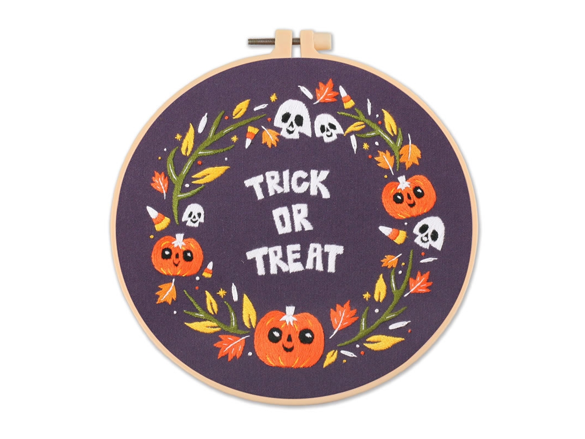 Kit De Bordado Com Tema De Halloween Com Padrões E Instruções Kits De Ponto Cruz Para Iniciantes Adultos Slowmoose