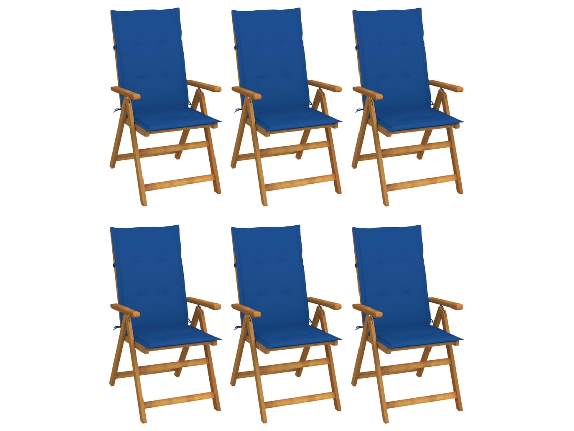 Folding Chair, Folding Chairs Vidaxl Azul Madeira (120 X 50 X 3 Cm)
