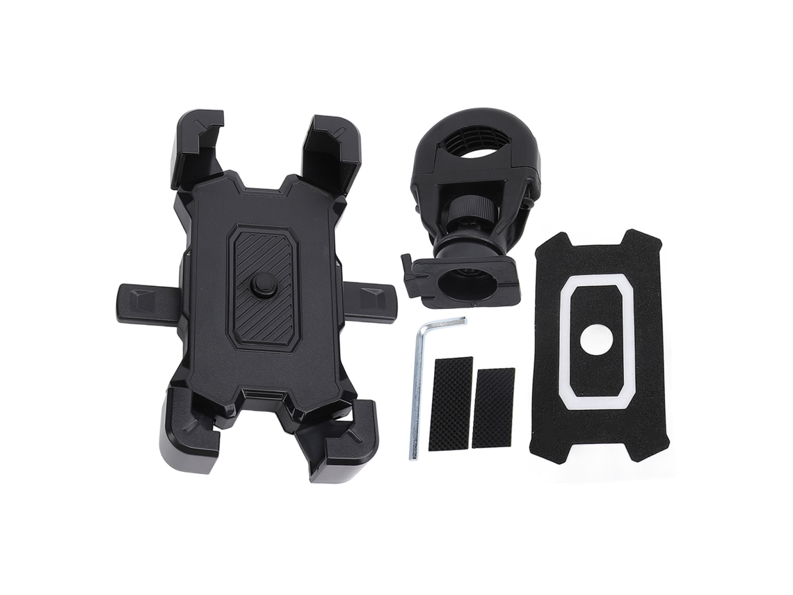 Suporte de telefone para moto com absorção de impactos, giratório 360 graus para guidão de moto elétrica preto S/MARCA