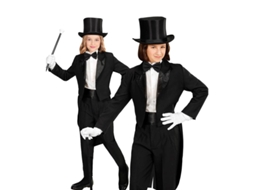 Fato curto ou fraque Showtime Gala preto para criança
