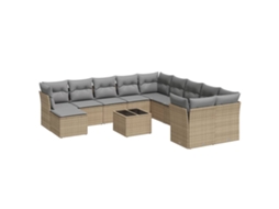 Garden Sofa Set, Garden Sofa Sets Vidaxl Bege Rattan / Vime (n/a)