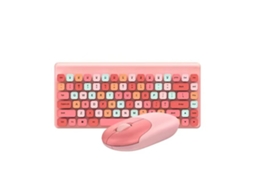 Combo De Teclado E Mouse Para Jogos Sem Fio 2.4g 1200dpi Ergonômico Com 86 Teclas Para Windows