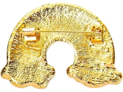 Broche Com Design De Arco Íris E Strass Para Mulheres