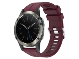 Lurelia Pulseira De Relógio Silicone Borgonha 22 Mm, Compatível Com Garmin Quatix 5 Sapphire