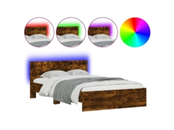 Bed Frame, Bed Frames Vidaxl Marrom Madeira Processada (120 X 190 Cm)