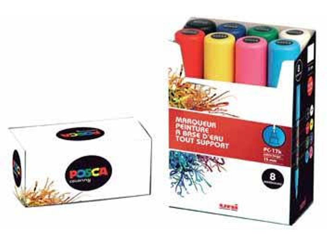 Marcadores UNI-BALL PC17K8 Multicor