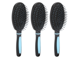 3 Pentes De Cabelo Paddle Oval Com Dentes Macios Anti-estático Para Cabelo Úmido E Seco Fácil De Manter