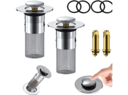 Ralo AQUAFORGE com Saída de Pedal, Aço Inoxidável, para Banheiro