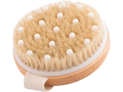 Escova De Madeira Com Design Simples E Cerdas Naturais, Escova Esfoliante Para Banho E Massagem Corporal, Cor Cáqui