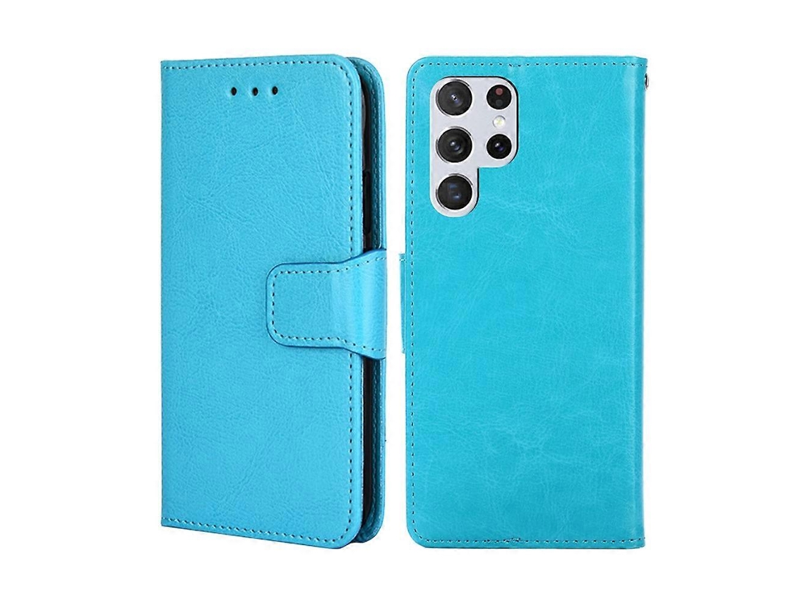 Capa De Celular Em Couro Com Textura De Cristal Para Samsung Galaxy S23 Ultra 5g