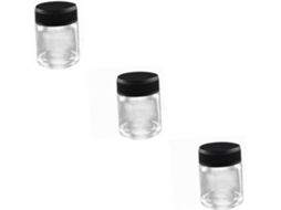 Conjunto De 3 Frascos De Vidro Para Aerógrafo Com Tampas, Potes Transparentes