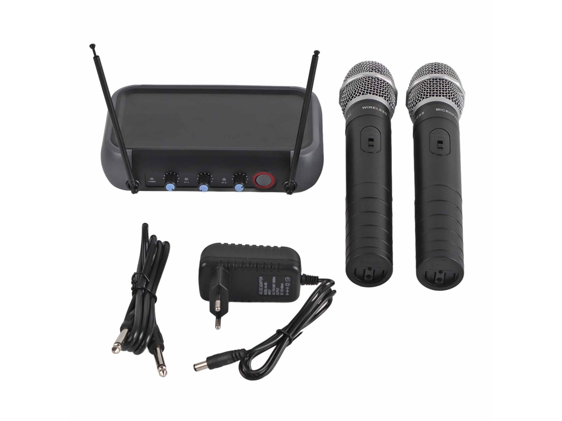 Sistema de Microfone Sem Fio EOOCOO com conexão Vhf e duplo