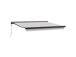 Conjunto 1 Toldo Retrátil Vidaxl Cinzento-claro Poliéster (300 X 250 Cm)