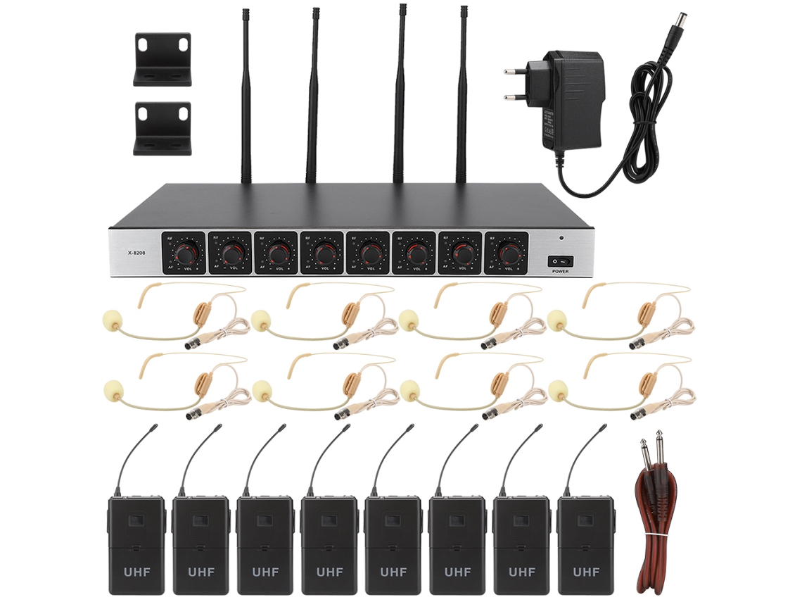 Kit De Microfones Para Reuniões (8 Canais 700 790mhz)