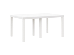 Conjunto 1 Mesa De Jardim Vidaxl Branco Vime Pe (150 X 100 X 73 Cm)