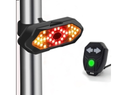 Luz Traseira Da Bicicleta - Sinais De Mudança De Direção, Controle Remoto Sem Fio (preto)