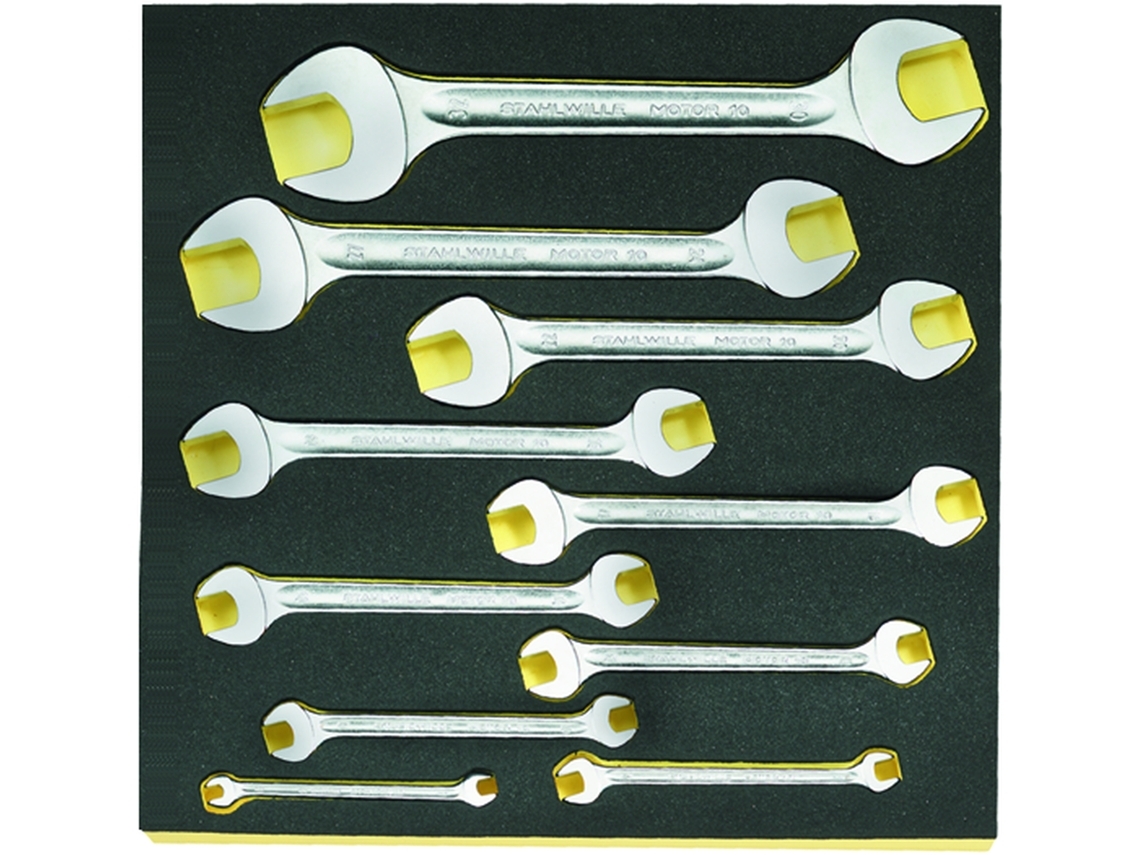Bandeja Tcs com Conjunto de Chaves 2 Bocas Fixas Motor Tcs 10/10.6X7-30X32 STAHLWILLE