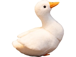 Pato De Pelúcia Branco Recheado Com Algodão Pp, Brinquedo Decorativo