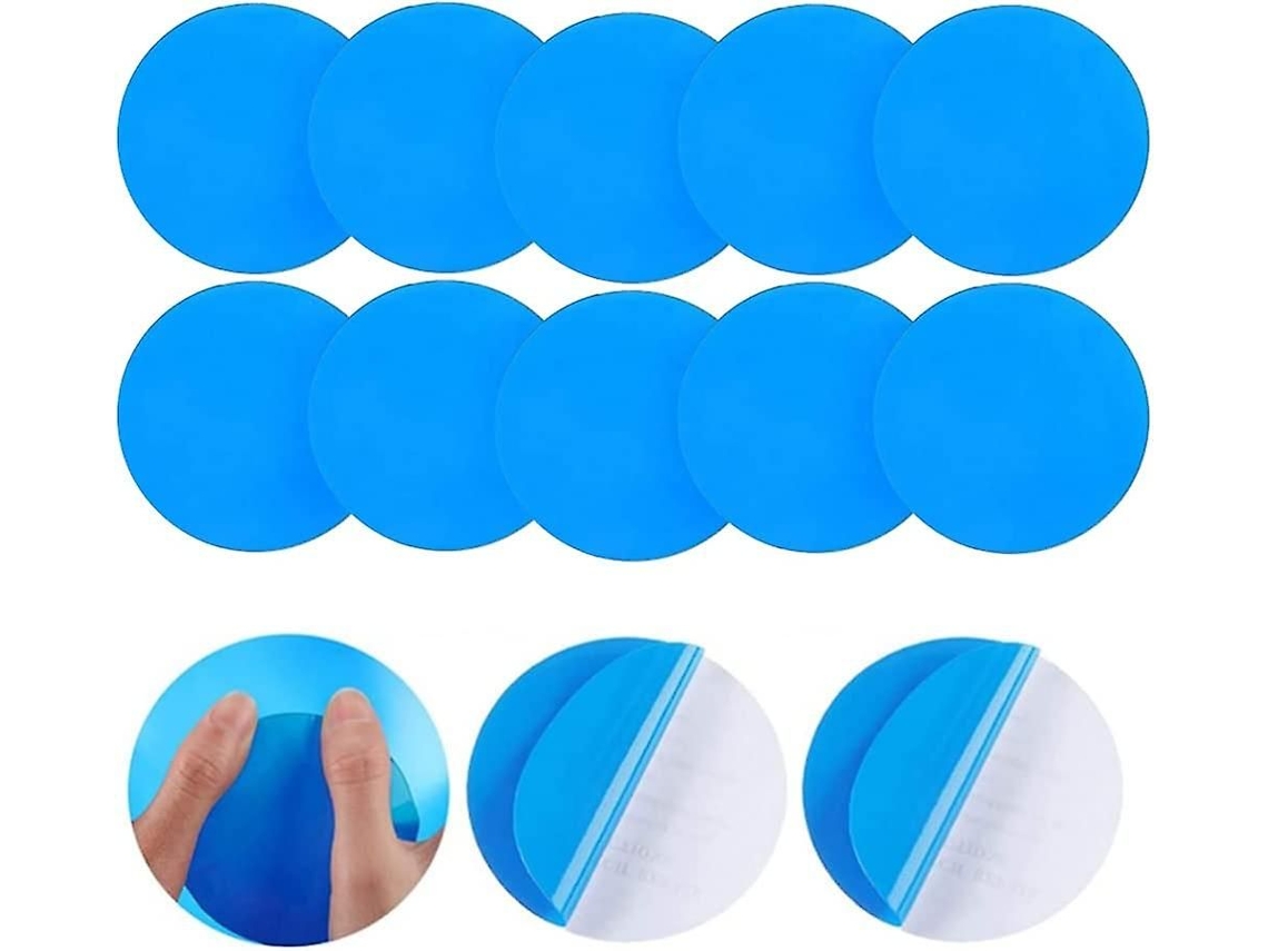 Kit De Reparo Para Piscina Inflável Com 20 Remendos Autoadesivos, Azul