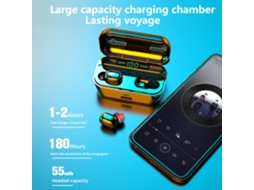 Fone De Ouvido G6s Bluetooth 5.0 Display Digital Controle Tocado Estéreo Sem Fio Headset Para Esportes