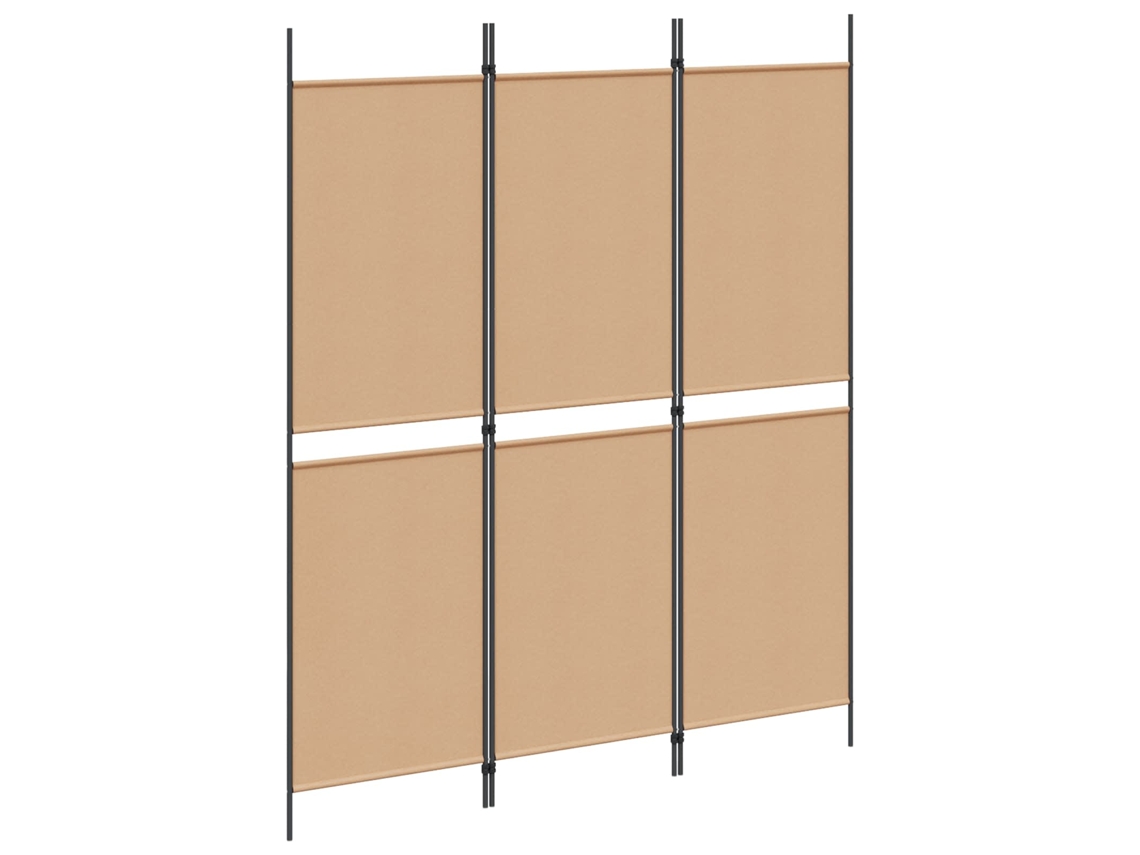 Conjunto 1 Divisor De Ambiente Vidaxl Bege Poliéster (150 X 180 Cm)