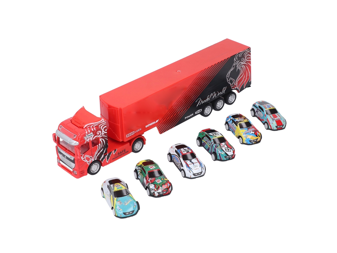Caminhão Container Modelo Veículo De Brinquedo Pull Back Para Crianças