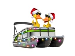 Enfeite De Natal Divertido Em Ferro Fundido Com Formato De Barco Pontão, Ideal Para Amantes De Barcos Pontão. Hengjian