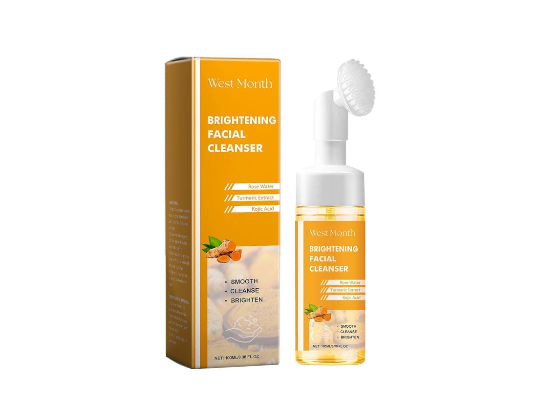 Mais Recente Modelo De Limpador Facial Com Cúrcuma, O 2025, Limpa Suavemente A Pele Do Rosto, Hidrata E Embeleza.