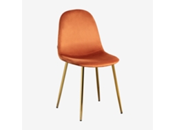 Sklum Pack De 4 Cadeiras De Jantar Glamm Poliéster     Dourado                  Velluto Óxido                               Veludo