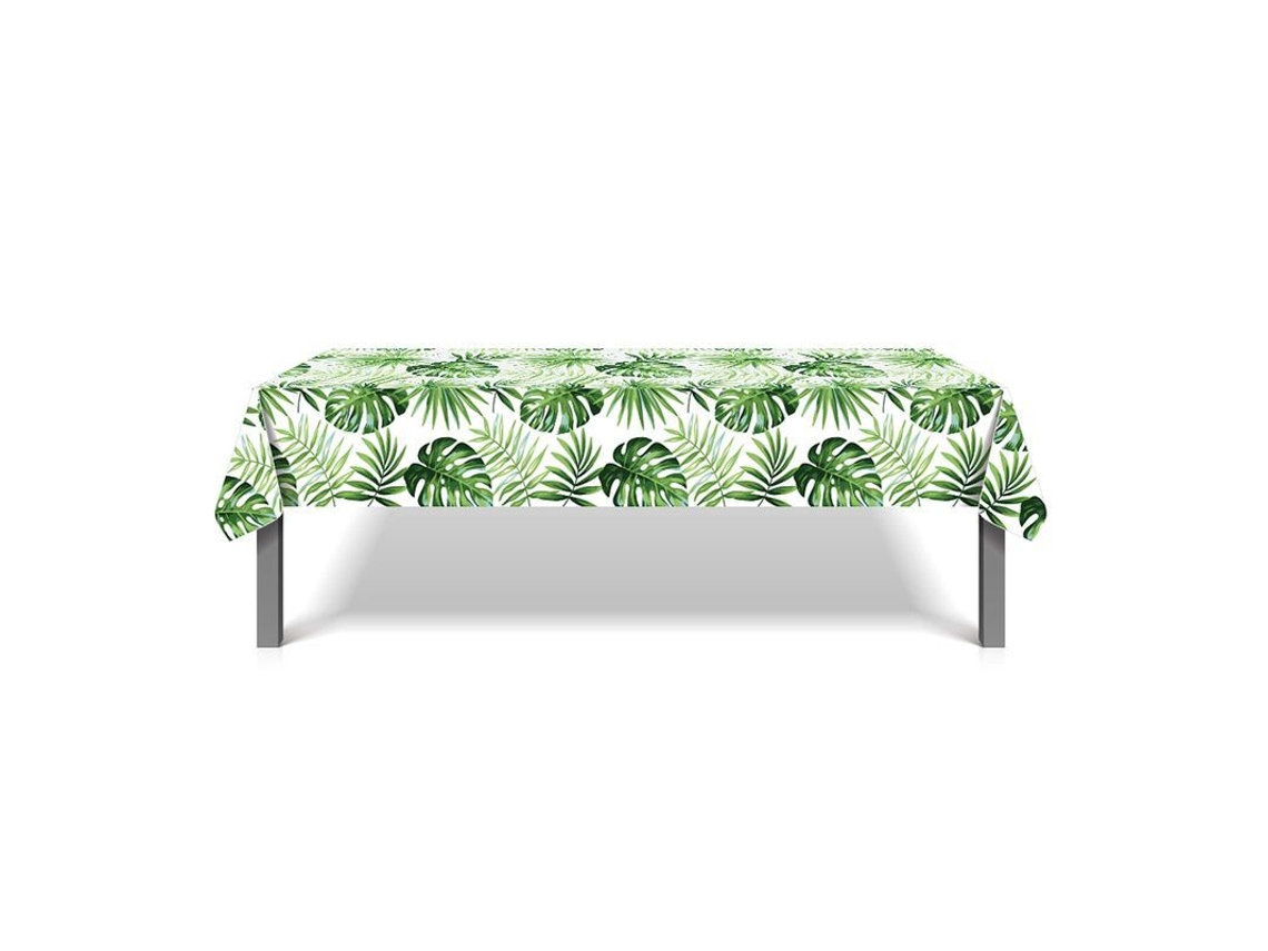2026 manteles Desecháveis para Festa Hawaiana, 3 Peças Folha Verde Decoração de Mesa Luau Plástico