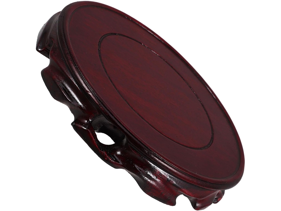 Suporte Pedestal 15 Madeira Catalpa Preta Oriental Candeeiro Estável Bonsai Decoração Interiores Cm Vaso Mesa GOKOCO