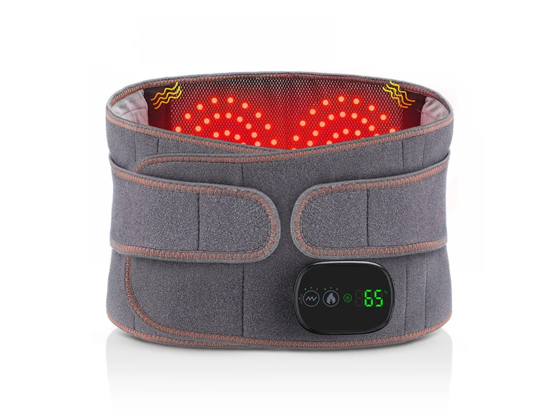 Lurelia Suporte Lombar Para Costas Ergonómico Vermelho Cinto De Aquecimento Elétrico Infravermelho Com Luz Vermelha Compressa Quente