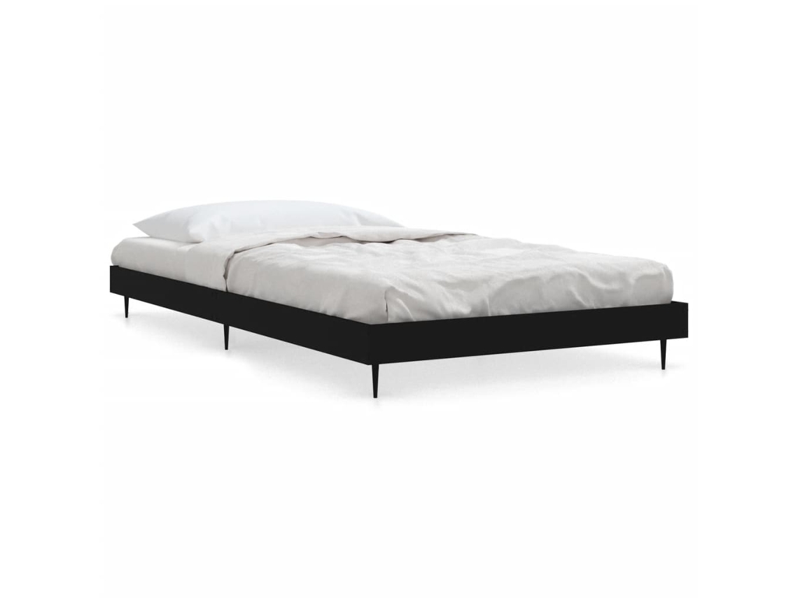 Bed Frame, Bed Frames Vidaxl Preto Madeira Processada (90 X 190 Cm)