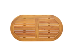 Tampo De Mesa Oval De Madeira De Acácia Vidaxl Castanho Madeira De Acácia Maciça (100x50x2cm)