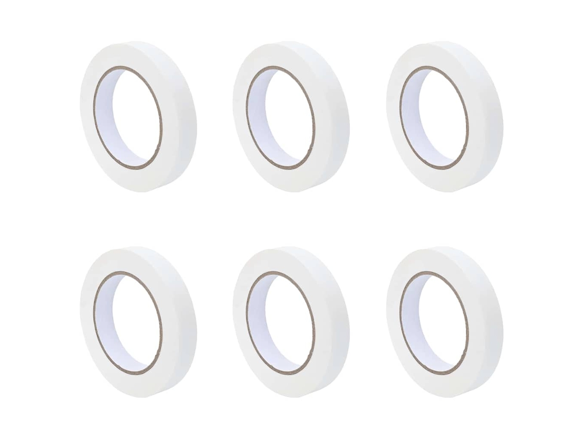Conjunto 6 Fita Para Pintores Vidaxl Branco Papel (19mm X 50m)