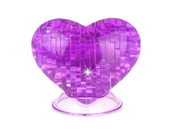 Rebe-rompecabezas De Cristal 3d Coração, Jogo De Construção De Blocos, Brinquedo Educativo Diy, Presente Criativo