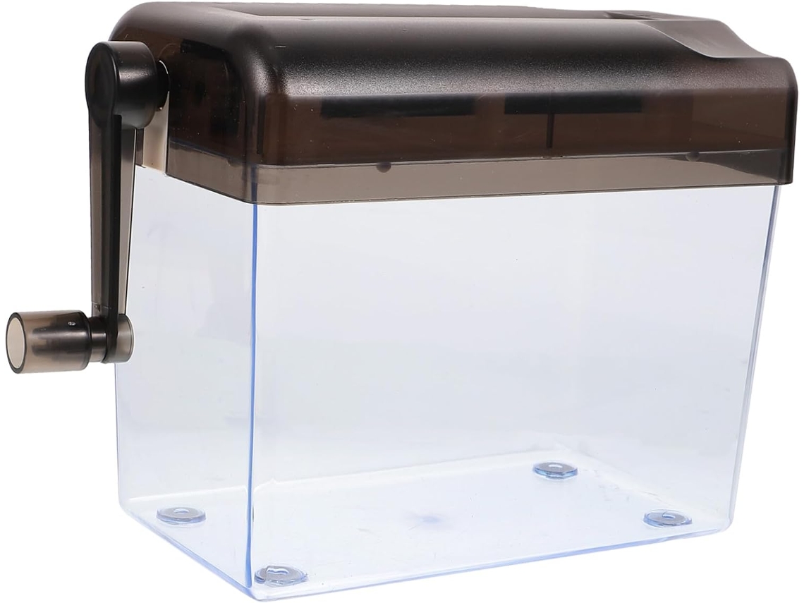 Destruidor De Papel Manuel A6 Gris Petit Broyeur De Documents De Bureau Compact Accessoire
