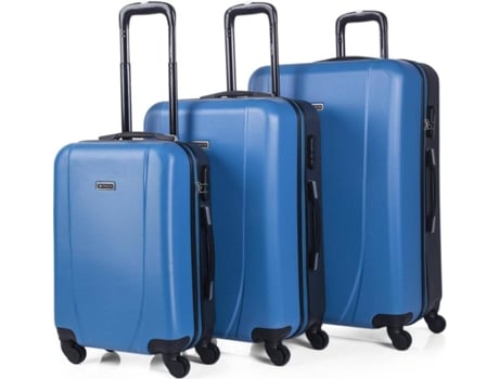 Conjunto 3 Malas de Viagem ITACA Abs (35/70/100 L - Azul)